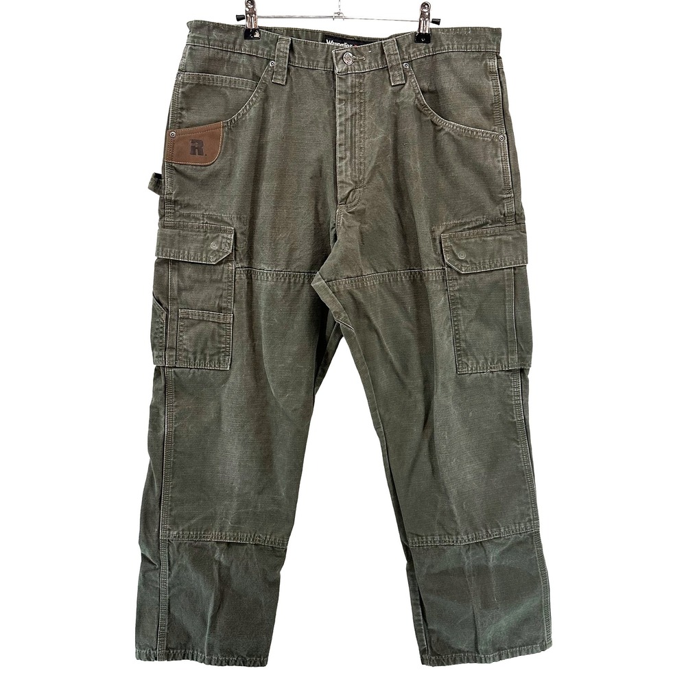 WRANGLER Riggs Workwear‎ Men's Cargo Pants • 36 • green